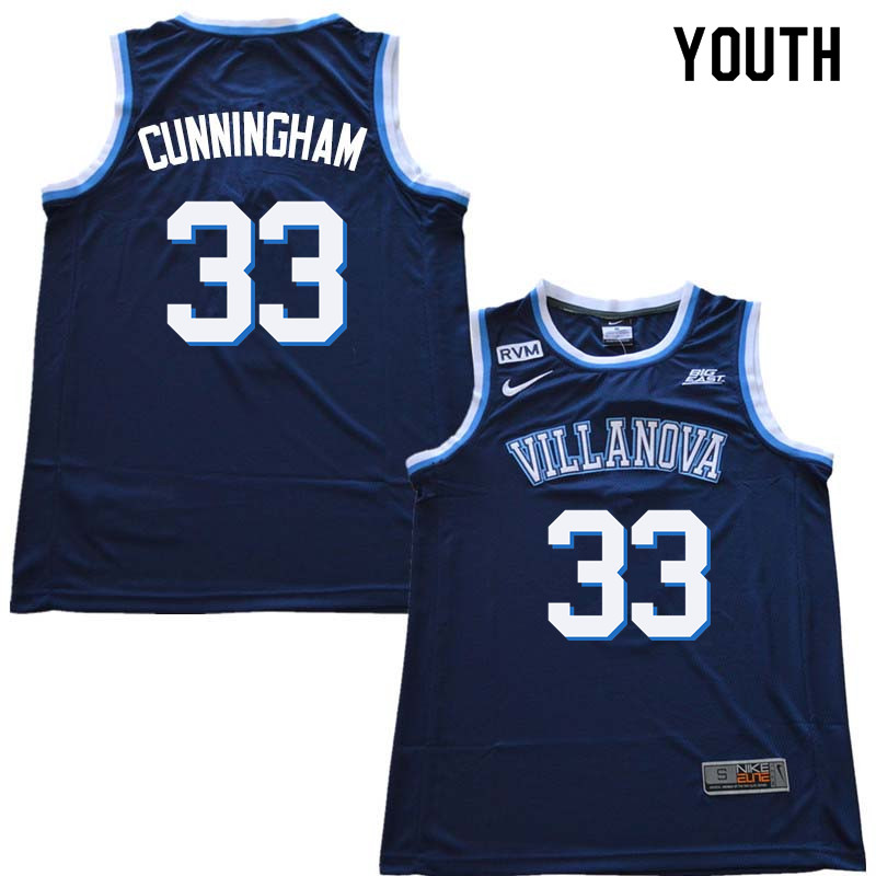 2018 Youth #33 Dante Cunningham Willanova Wildcats College Basketball Jerseys Sale-Navy